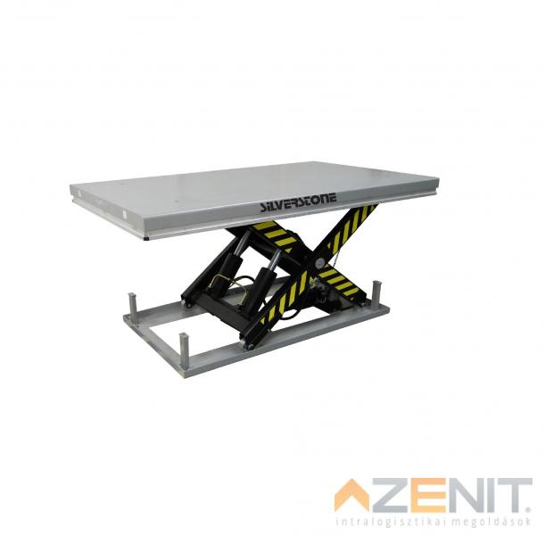 Statikus elektro-hidraulikus emelőasztal 2000 kg teherbírással 1000 mm emelési magassággal (platform méret 1300x850 mm)